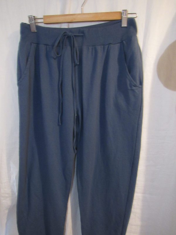 New Ladies Plain Joggers Denim Blue One Size fits sizes 16 18 20 22 Size 2 - Image 2