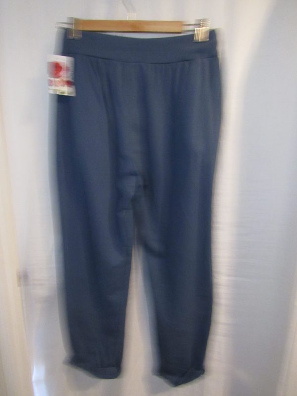 New Ladies Plain Joggers Denim Blue One Size fits sizes 16 18 20 22 Size 2 - Image 3