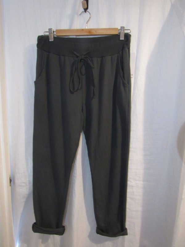 New Ladies Plain Joggers Charcoal One Size fits sizes 10 12 14 16 Size 1