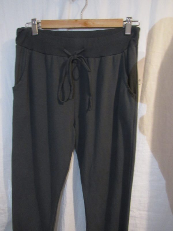 New Ladies Plain Joggers Charcoal One Size fits sizes 10 12 14 16 Size 1 - Image 3