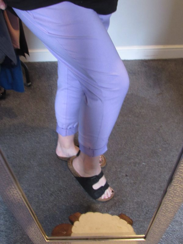 SALE SALE SALE New Ladies Purple Stretchy Chino Magic Trousers Cropped One Size fits sizes 18 20 22 NON RETURNABLE - Image 9