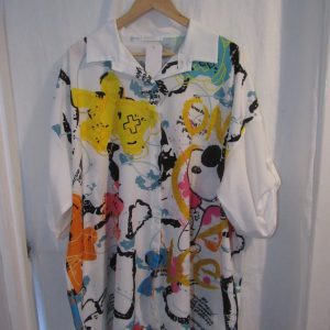 NEW Ladies Snoopy Button Up Shirt Blouse One size fits sizes 18 20 22 24