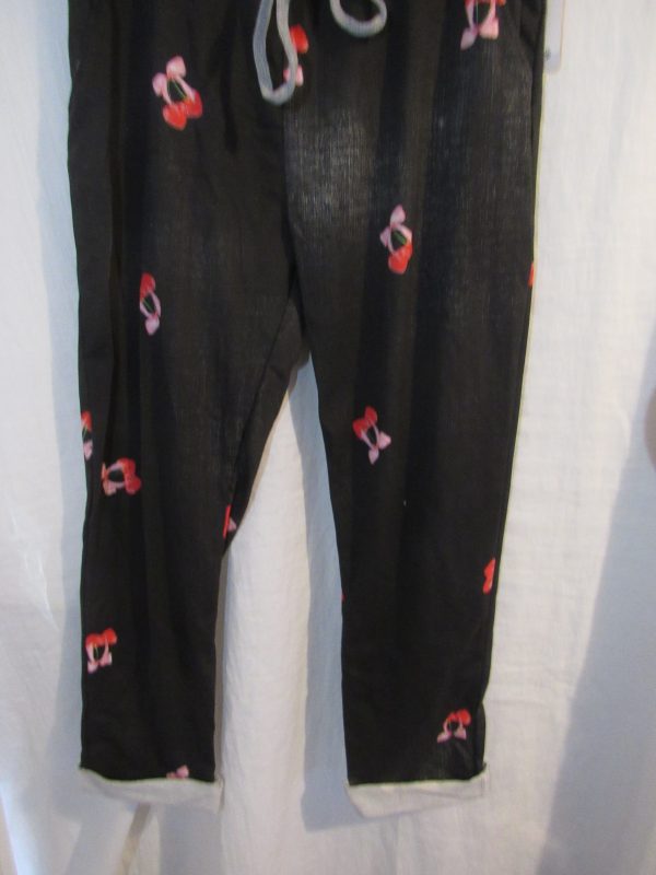 NEW Ladies Womens Grey Cherry Joggers Trousers One Size fits sizes 10 12 14 16 Size 1 - Image 4