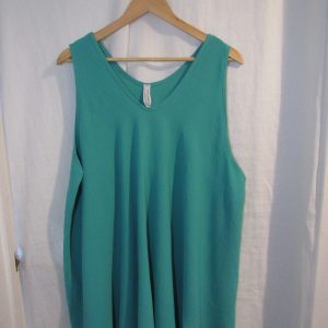New Ladies Teal Sleeveless Swing Top Plus Size One Size fits 18 20 22 24
