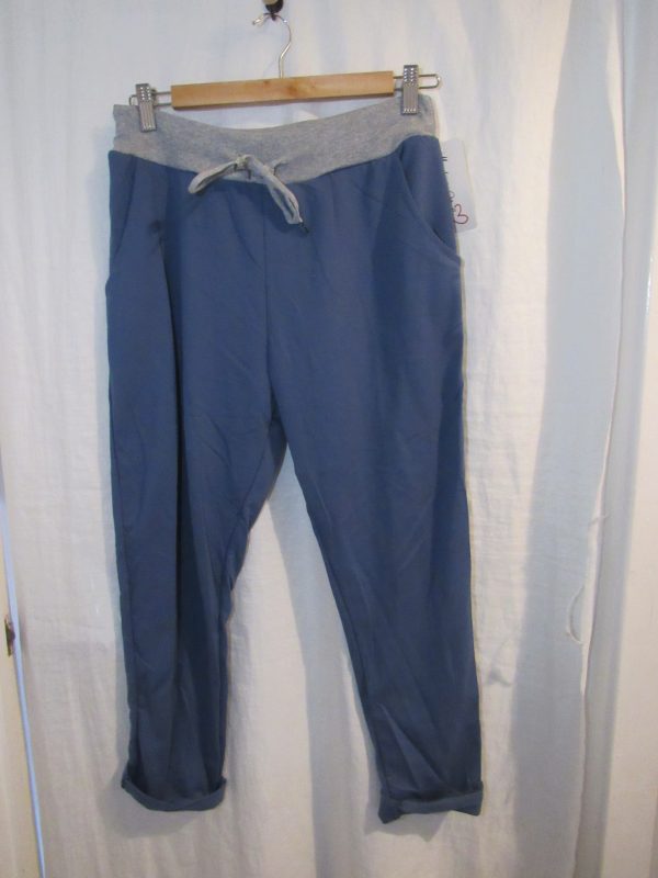 NEW Ladies Womens Denim Blue Joggers Trousers One Size fits sizes 10 12 14 16 Size 1