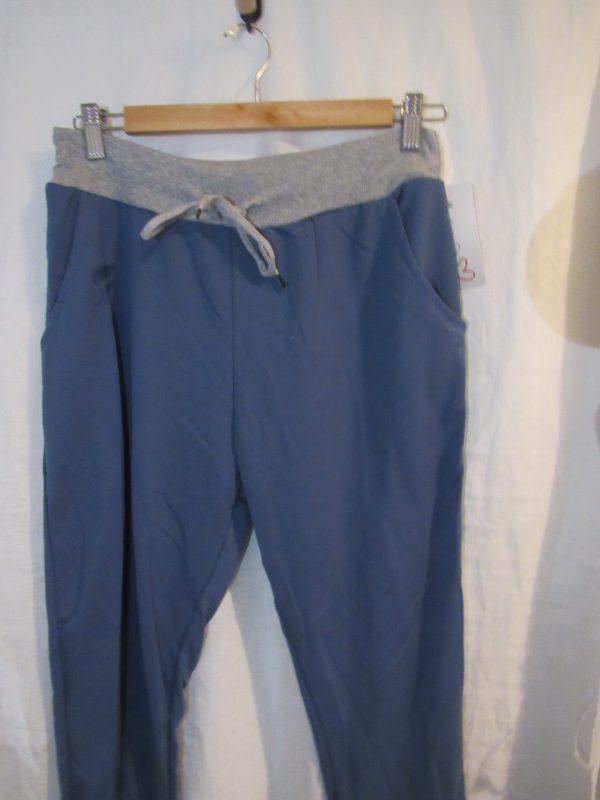 NEW Ladies Womens Denim Blue Joggers Trousers One Size fits sizes 10 12 14 16 Size 1 - Image 3