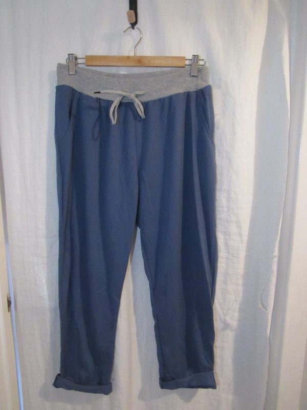 NEW Ladies Womens Denim Blue Joggers Trousers One Size fits sizes 16 18 20 22 Size 2