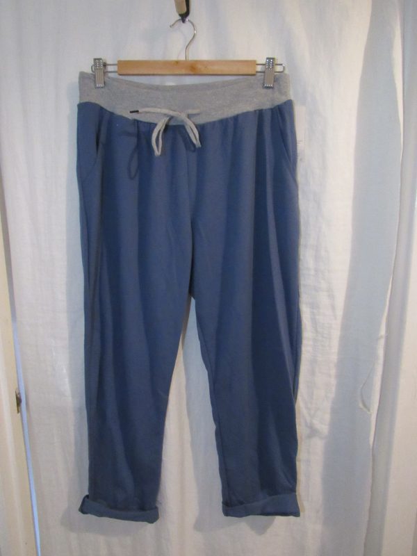 NEW Ladies Womens Denim Blue Joggers Trousers One Size fits sizes 16 18 20 22 Size 2 - Image 2