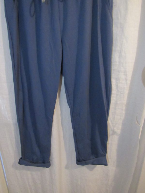 NEW Ladies Womens Denim Blue Joggers Trousers One Size fits sizes 16 18 20 22 Size 2 - Image 4