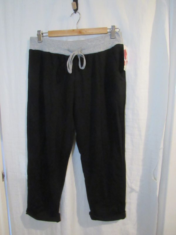 NEW Ladies Womens Black Joggers Trousers One Size fits sizes 16 18 20 22 Size 2