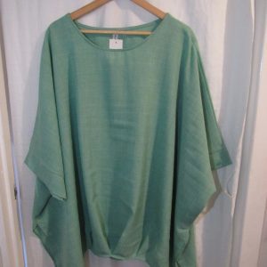 New Ladies Detailed Bottom Green Colour Plus Size Top One Size fits sizes 20 22 24