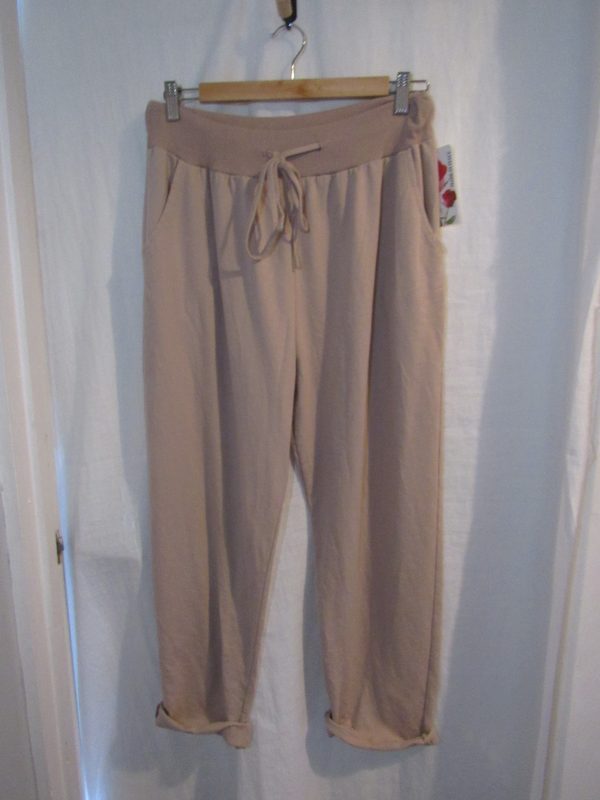 New Ladies Plain Joggers Dusky Pink One Size fits sizes 16 18 20 22 Size 2