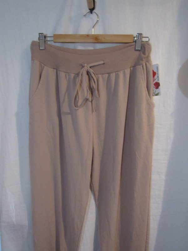 New Ladies Plain Joggers Dusky Pink One Size fits sizes 16 18 20 22 Size 2 - Image 3