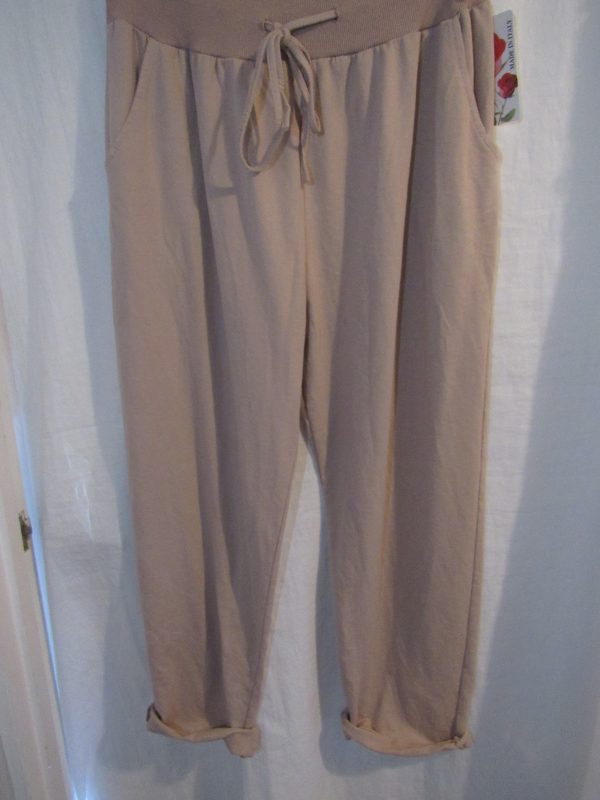 New Ladies Plain Joggers Dusky Pink One Size fits sizes 16 18 20 22 Size 2 - Image 4