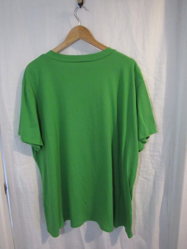 New Ladies Women Green Smaller Heart V Neck T-shirt One Size Fits 18 20 22 - Image 4