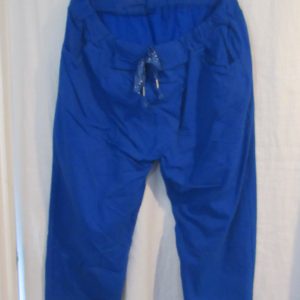 NEW Ladies Royal Blue Stretchy Crinkle Magic Trousers One Size Fits 16 18 20 22 Size 2