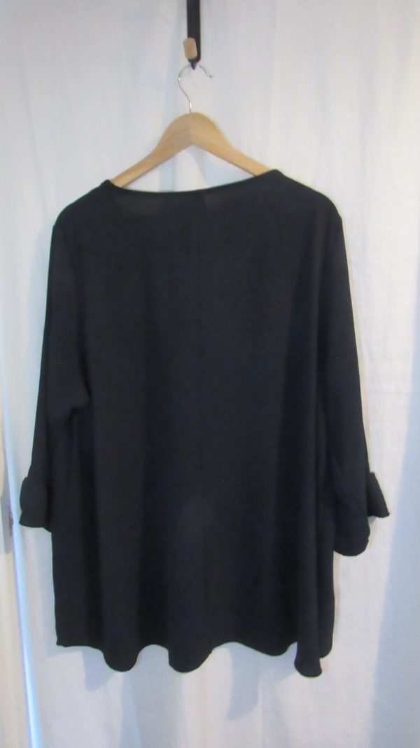 SALE SALE SALE NEW Ladies Navy Blue Frill Sleeve Tunic Top One Size Fits Sizes 18 20 22 NON RETURNALBLE - Image 5