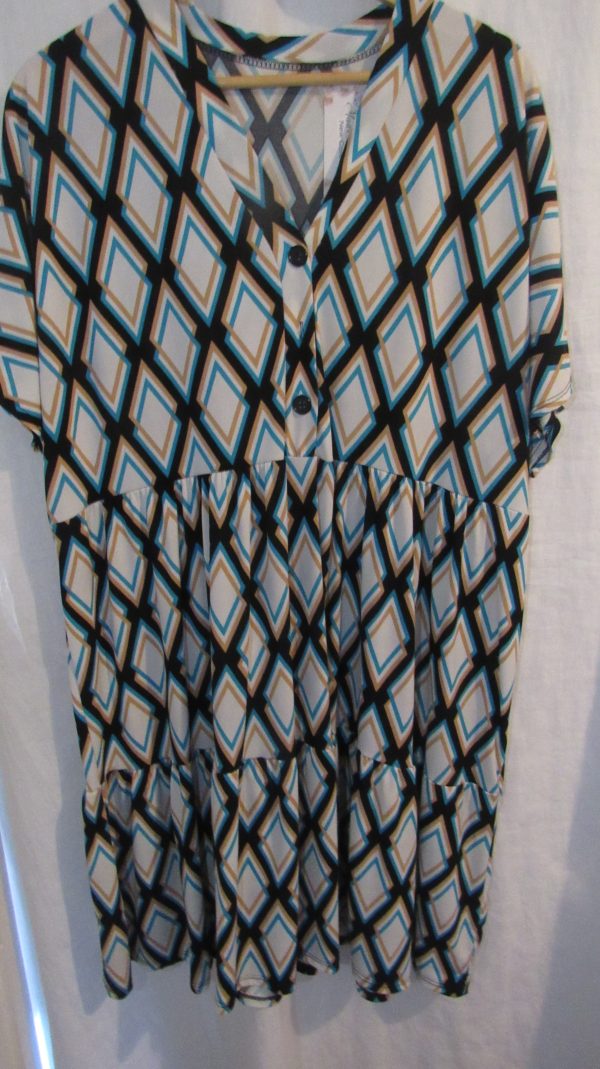 SALE SALE SALE New Ladies Plus Size Diamond Smock Tunic Top One Size fits sizes 18 20 22 24 NON RETURNABLE - Image 4