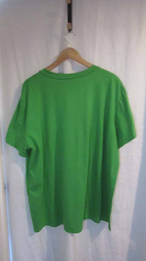 New Ladies Women Plain Green V Neck T-shirt One Size Fits 18 20 22 - Image 5