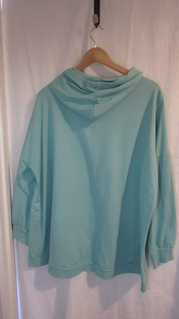 New Ladies Mint Mickey Mouse Hooded Sweatshirt One Size fits sizes 16 18 20 22 - Image 4