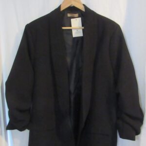 SALE SALE SALE NEW Ladies Black Ruched Sleeve Blazer One size fits sizes 18 20 22 NON RETURNABLE