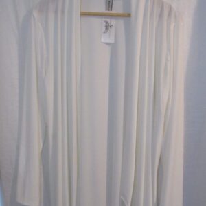 NEW Ladies White Silky Lightweight Jacket One size fits sizes 16 18 20 22