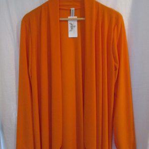NEW Ladies Orange Silky Lightweight Jacket One size fits sizes 16 18 20 22