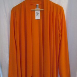 NEW Ladies Orange Silky Lightweight Jacket One size fits sizes 16 18 20 22