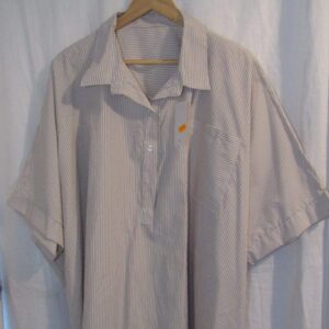 SALE SALE SALE New Ladies Beige White Stripe Shirt Plus Size One Size fits sizes 18 20 22 NON RETURNABLE