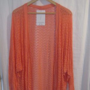 SALE SALE SALE NEW Ladies Coral Lacy Open Cardigan One size fits sizes 16 18 20 22 NON RETURNABLE