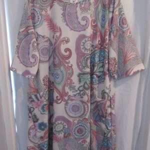 New Ladies Paisley Floral Dress One Size fits sizes 18 20 22 24