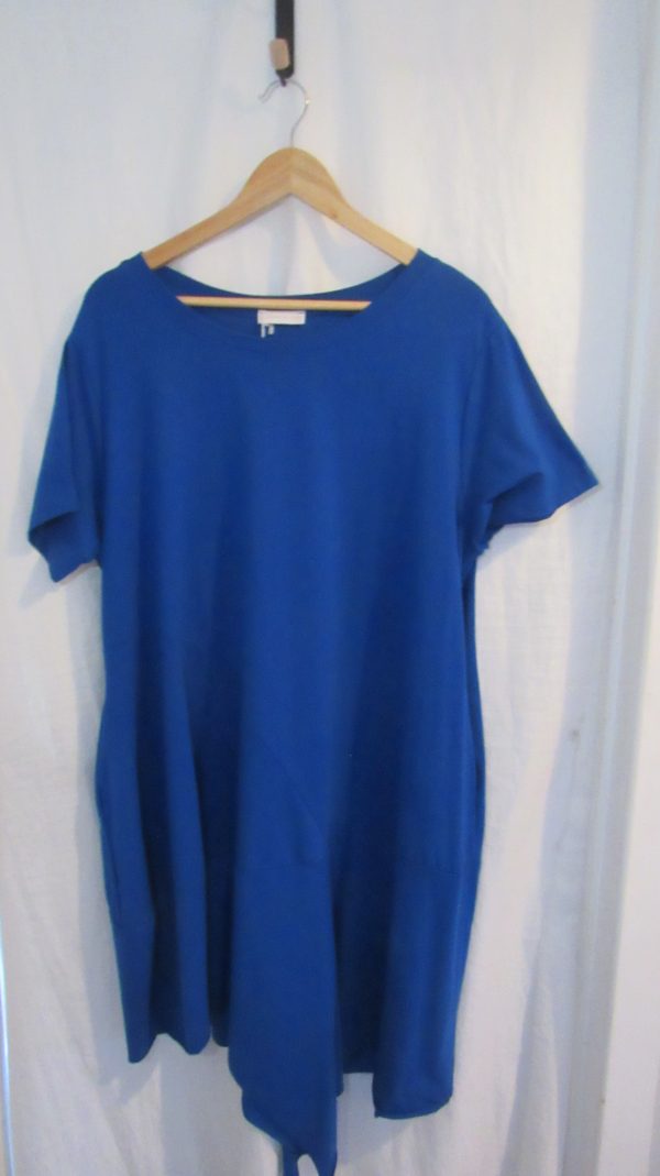 SPECIAL PRICE New Ladies Royal Blue Pocket Tunic Top One Size fits sizes 16 18 20 22 Non returnable