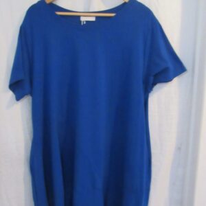 SPECIAL PRICE New Ladies Royal Blue Pocket Tunic Top One Size fits sizes 16 18 20 22 Non returnable