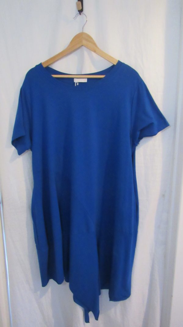 SPECIAL PRICE New Ladies Royal Blue Pocket Tunic Top One Size fits sizes 16 18 20 22 Non returnable - Image 2
