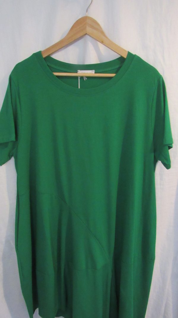 SPECIAL PRICE New Ladies Green Pocket Tunic Top One Size fits sizes 16 18 20 22 Non returnable - Image 3