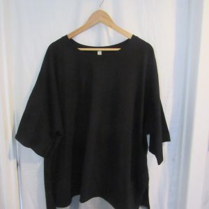 SALE SALE SALE New Ladies Black edged with Grey Tunic Top One Size fits sizes 16 18 20 22 NON RETURNABLE