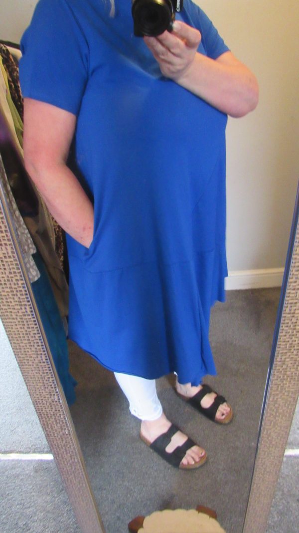 SPECIAL PRICE New Ladies Royal Blue Pocket Tunic Top One Size fits sizes 16 18 20 22 Non returnable - Image 8