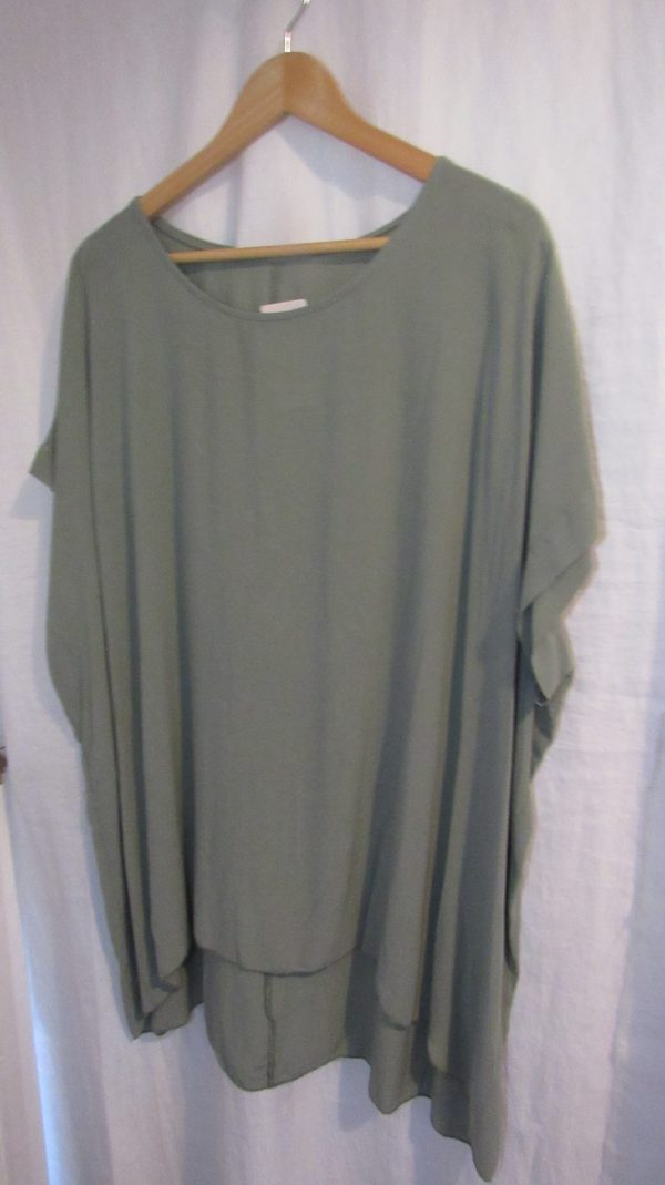 New Ladies Khaki Tunic Top One Size fits sizes 16 18 20 22 - Image 3