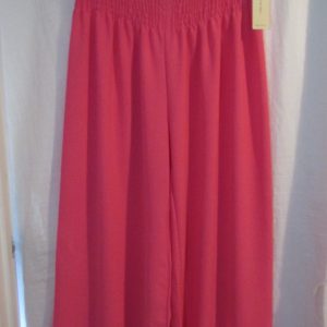 New Ladies Cerise Pink Palazzo Wide Leg Trousers One size fits sizes 16 18 20 22