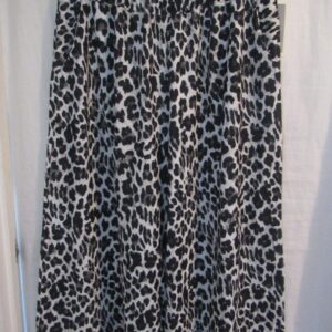 New Ladies Animal Print Black Palazzo Wide Leg Trousers One size fits sizes 16 18 20 22