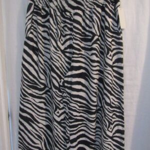 New Ladies Black Zebra Print Palazzo Wide Leg Trousers One size fits sizes 16 18 20 22