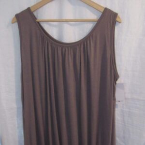 New Ladies Mocha Sleeveless Sun Top One size fits sizes 16 18 20 22 Plus Size