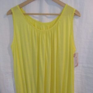 New Ladies Yellow Sleeveless Sun Top One size fits sizes 16 18 20 22 Plus Size