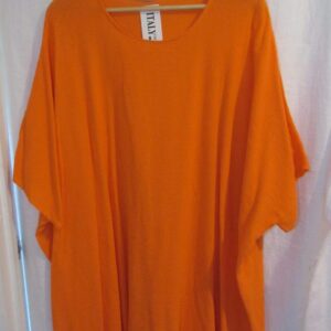 New Orange Waffle Long Length Plus Size Tunic One Size fits sizes 18 20 22 24