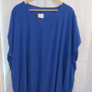 New Ladies Royal Blue Tunic Top One Size fits sizes 16 18 20 22