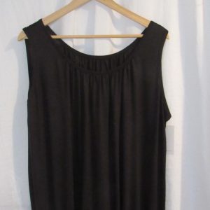 New Ladies Chocolate Brown Sleeveless Sun Top One size fits sizes 16 18 20 22 Plus Size