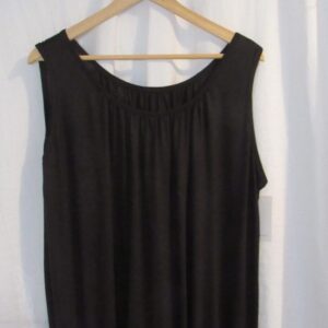 New Ladies Chocolate Brown Sleeveless Sun Top One size fits sizes 16 18 20 22 Plus Size