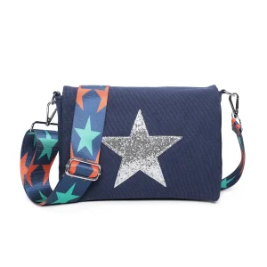 New Ladies Blue Cross Body Star Bag