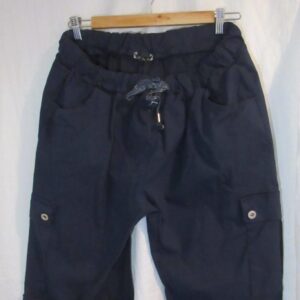 New Ladies Navy Blue CARGO Magic Shorts One Size fits sizes 18 20 22 Size 2