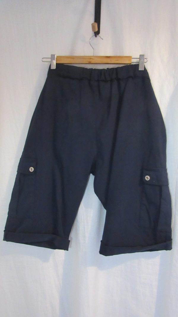 New Ladies Navy Blue CARGO Magic Shorts One Size fits sizes 18 20 22 Size 2 - Image 5
